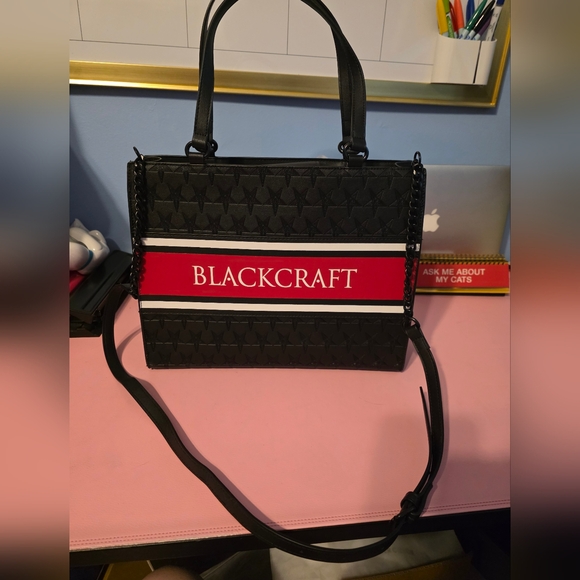 Blackcraft Cult Large Pentagram Embossed Stripe Crossbody Bag with Wallet - Picture 2 of 11